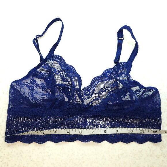 Royal Blue Lace Bra/Bralet - Picture 3 of 6